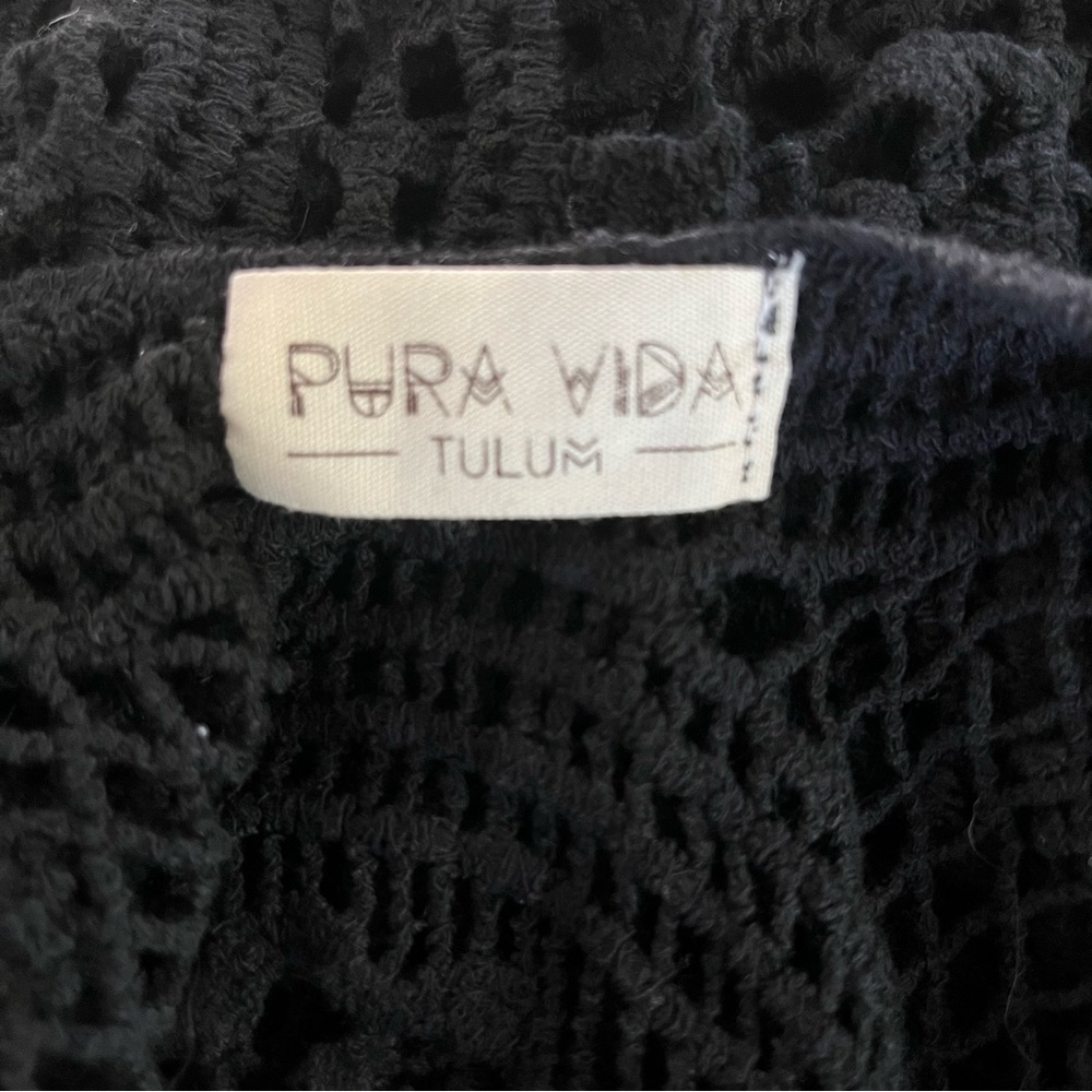 Pura Vida Women’s Bathing Suit Cover Up Crochet Lace Bikini Swimsuit Dress Sz M - Picture 9 of 11